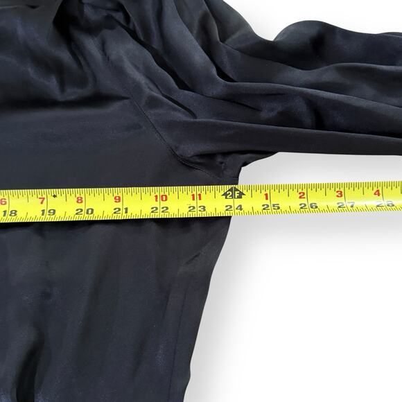 NEW Escada Black Silk Blouse Womens Size 38 US 8 Vintage 80s 90s Luxury Designer - Picture 11 of 12